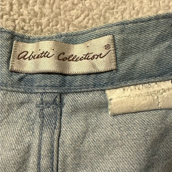 VTG 80s Blue Denim Button Front Maxi Jean Skirt Vintage Abiatti Collection - Picture 7 of 9